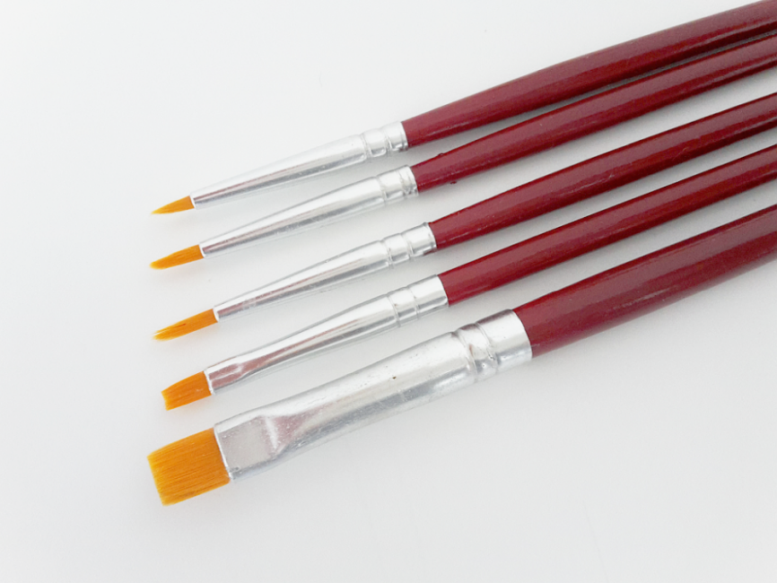 Schönwitz 52920 Chaves Pinselset 5 teilig Synthetik Größen 10/0 - 4/0 - 1 - 2 - 6