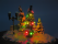 Sch&ouml;nwitz 51293 Weihnachtsbaum mit Schnee und Lichterkette gelb gr&uuml;n rot beleuchtet H0