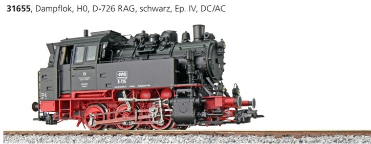 ESU 31655 BR80 Dampflok D-726 RAG Ep. IV Sound+Dampf
