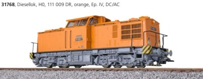 ESU 31768 V100 Diesellok 111 009 orange DR Ep. IV Sound +...