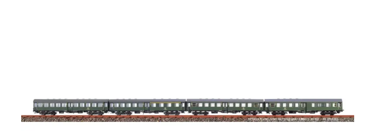 Brawa 46111 4-tlg Set Umbauwagen 4yg Ep. III DB AC