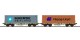 ESU 36604 Containertragwagen 2er-Set, H0, Sgmmns, Container MSKU + HLXU, DC