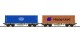 ESU 36610 Containertragwagen 2er-Set, H0, Sgmmns, Container CBNU + HLXU, DC