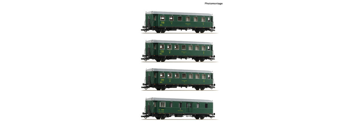 Roco 6220282 4er Set Personenwagen "Rybak", CSD, Ep. III, AC