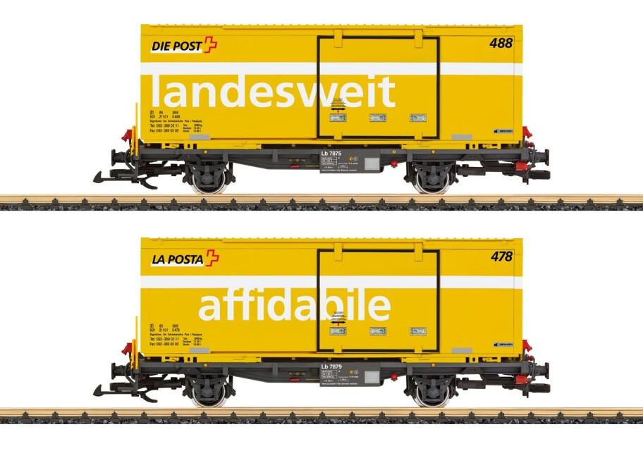 LGB 45886 Post Containerwagen-Set RhB
