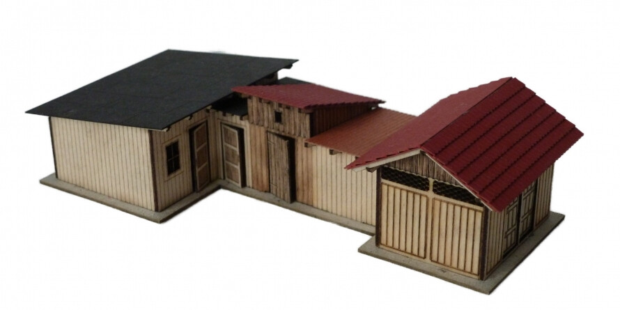 igra 160003 Dreiergruppe der Schuppen von Mala Hrastice