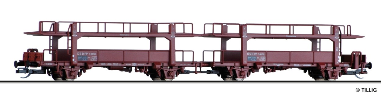 Tillig 502564 Autotransportwagen PP der CSD, Ep. III (ex. 15592)