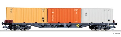 Tillig 18145 Containertragwagen Rgs 3910 der DR, beladen...