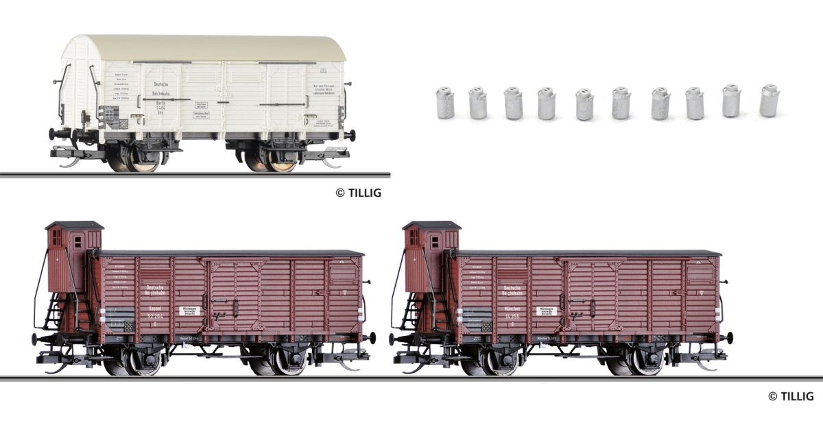 Tillig 502899 Set "Milchtransport" der DRG, Clubmodell 2027