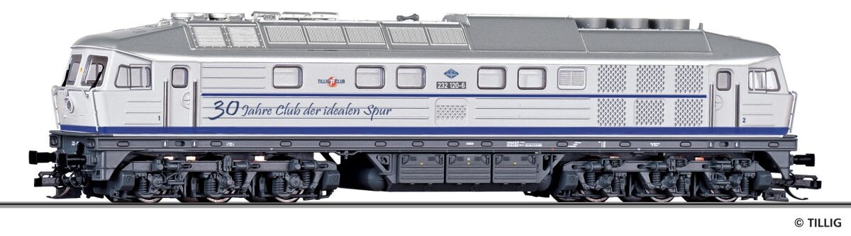 Tillig 502909 Diesellokomotive BR 232 "TILLIG-TT-Club" des TTC, digital mit Sound, Clubmodell 2027