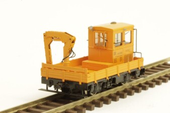 M&amp;M Modell SKL24 mit Ladekran in orange, DR, Fertigmodell, TT