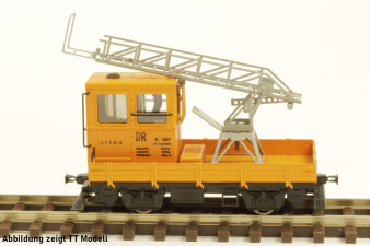 M&amp;M Modell SKL24 mit Drehleiter in orange, DR, Fertigmodell, H0