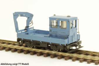 M&amp;M Modell SKL24 mit Ladekran in blau, DR, Fertigmodell, H0