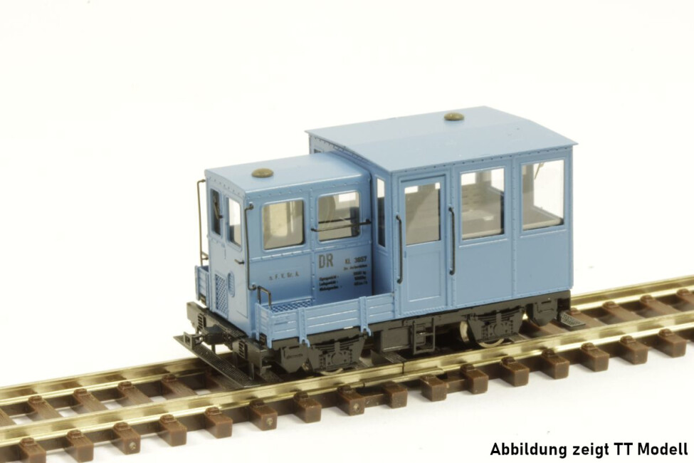 M&M Modell SKL24 mit Mannschaftkabine in blau, DR, Fertigmodell, H0