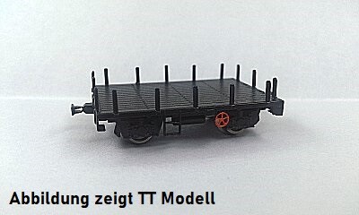 M&M Modell Rungenwagen kurz in schwarz, DR, Fertigmodell, TTf