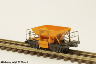 M&amp;M Modell Schotterwagen in orange, DR, Fertigmodell, H0