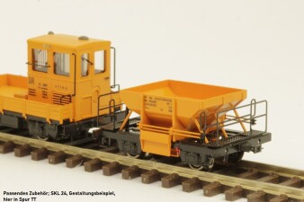 M&amp;M Modell Schotterwagen in orange, DR, Fertigmodell, H0