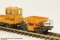 M&amp;M Modell Schotterwagen in orange, DR, Fertigmodell, H0