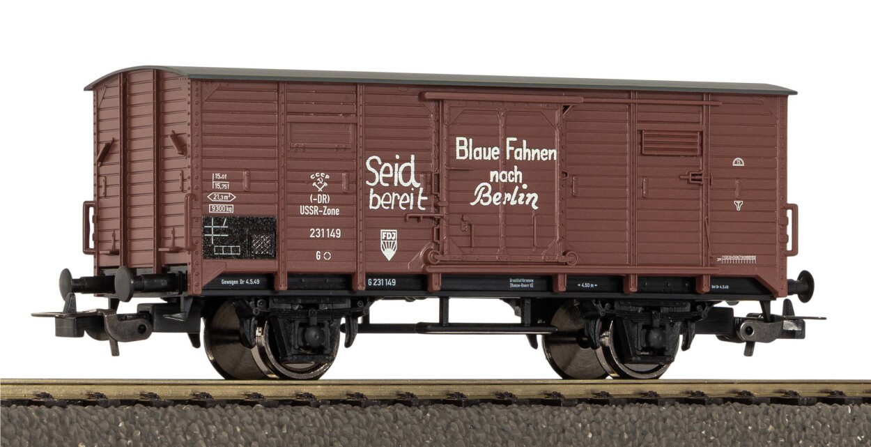PIKO 24567 Ged. Güterwg. G02 FDJ DR Ep. III