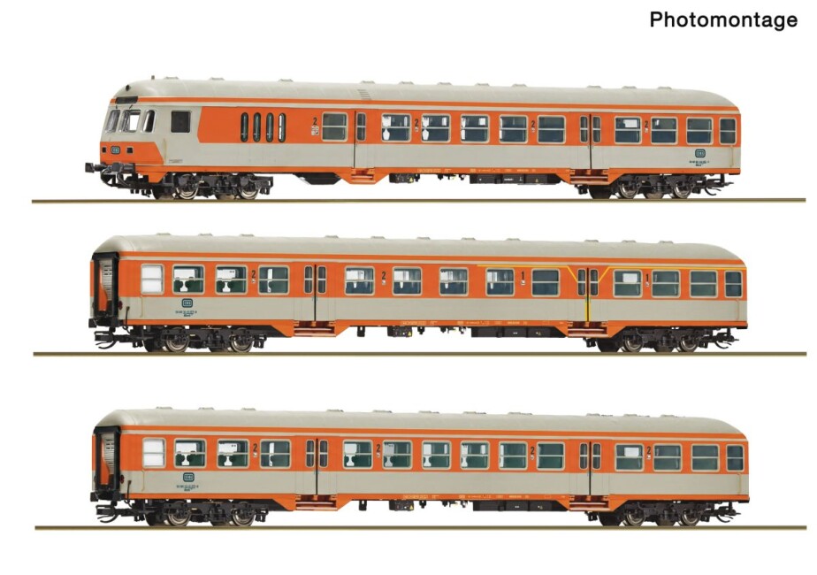 Roco 6290090 3-tlg. Set: Nahverkehrswagen, DB, Ep. IV