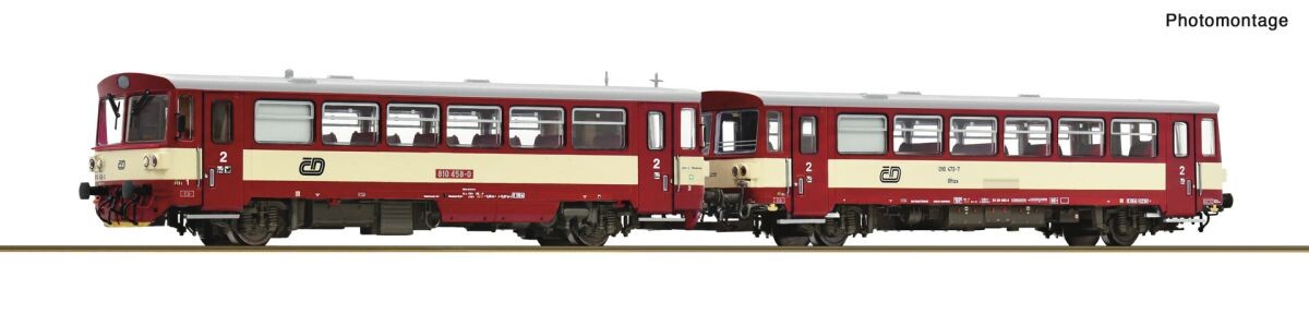 Roco 7790013 Dieseltriebwagen 810 458-0 mit Beiwagen, CD, Ep. V, digital mit Sound
