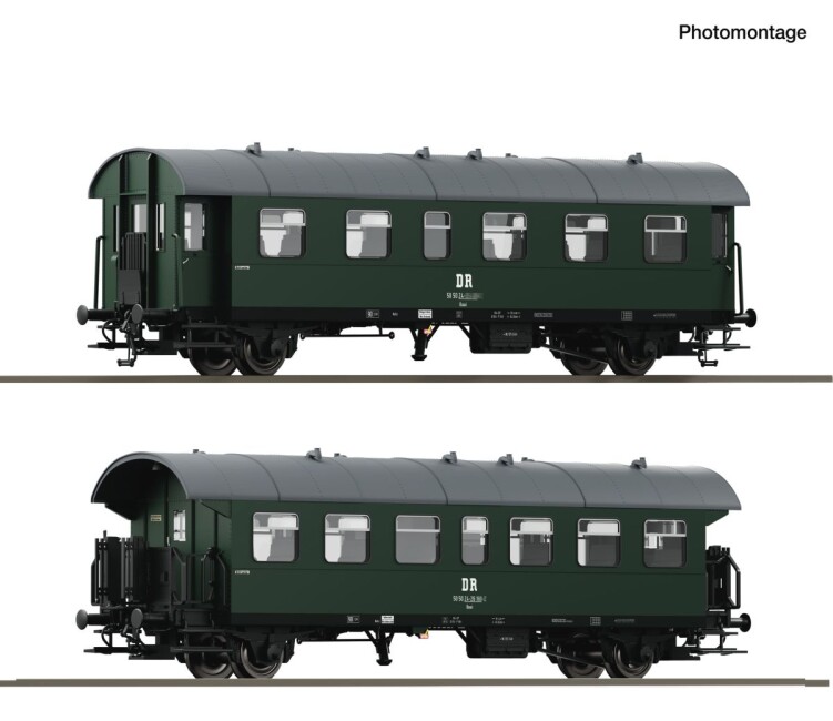 Roco 6280085 2-tlg. Set: Personenwagen, DR, Ep. IV