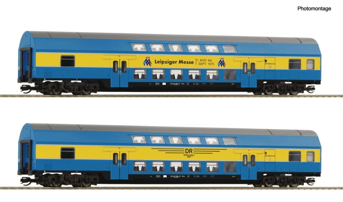 Roco 6280091 2-tlg. Set: Doppelstockwagen, DR, Ep. IV