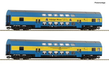 Roco 6280091 2-tlg. Set: Doppelstockwagen, DR, Ep. IV