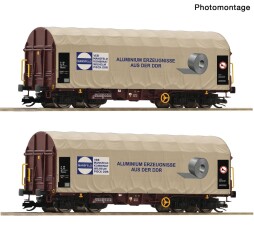 Roco 6680057 2-tlg. Set: Schiebeplanenwagen, DR, Ep. IV