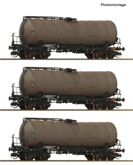 Roco 6680067 3-tlg. Set: Knickkesselwagen, DR, Ep. IV