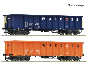 Roco 6680055 2-tlg. Set: Offene G&uuml;terwagen, Wascosa,...