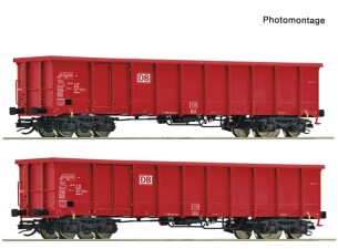 Roco 6680052 2-tlg. Set: Offene G&uuml;terwagen, DB AG,...