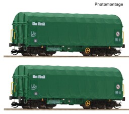 Roco 6680056 2-tlg. Set: Schiebeplanenwagen, On Rail, Ep. VI