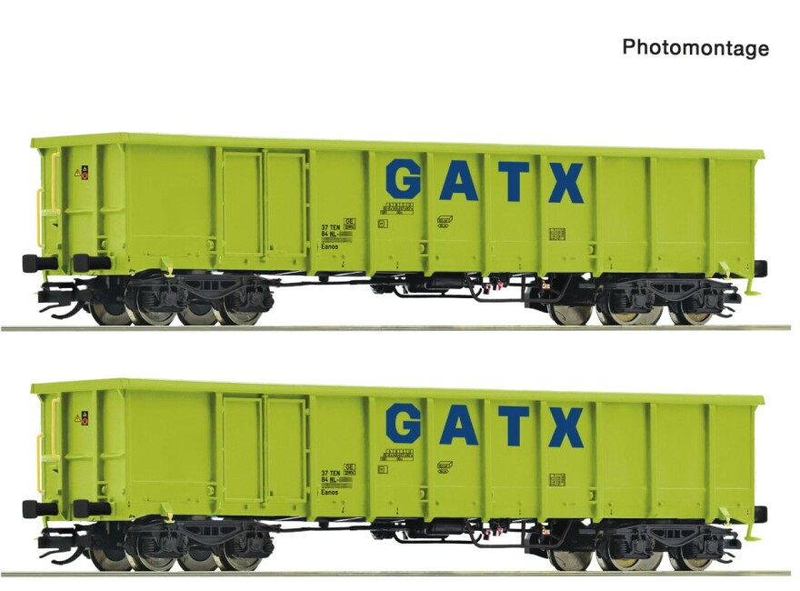 Roco 6680054 2-tlg. Set: Offene Güterwagen, GATX, Ep. VI