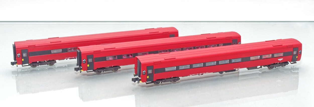 ASM 188685 B7-6, AB7-3, und BC7-1 3tlg. SetExpresszugwagen Zugziel: Bergen Ep. V NSB