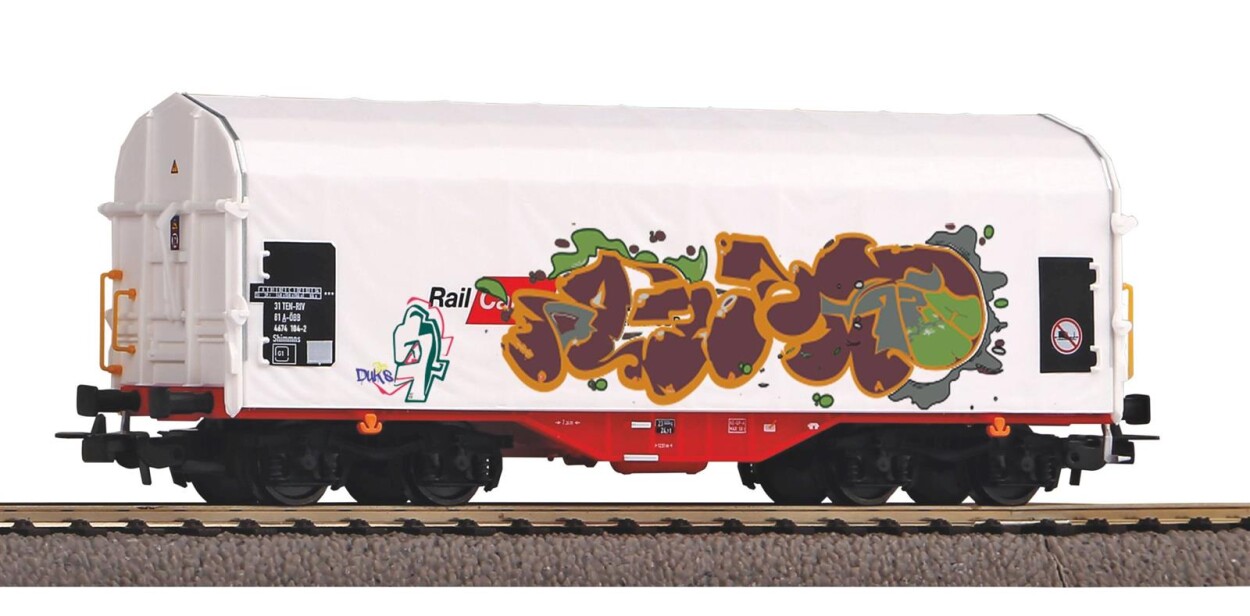 PIKO 58982 Schiebeplanwagen mit Graffiti Ep. VI Rail Cargo Austria