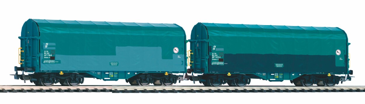 PIKO 58397 Schiebeplanwagen "MERCITALIA" (2er Set), Ep. VI FS