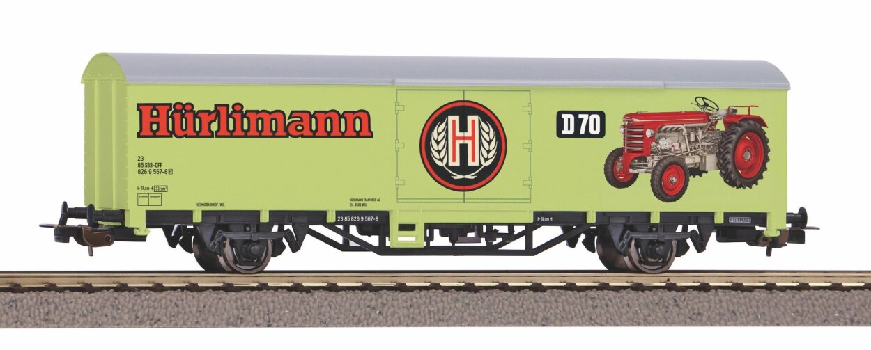 PIKO 58799 Gedeckter Güterwagen "Hürlimann Traktoren", Ep. VI SBB