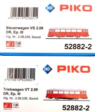 PIKO 52882-2 VT 2.09 Verbrennungstriebwagen + LVS Ep. III...