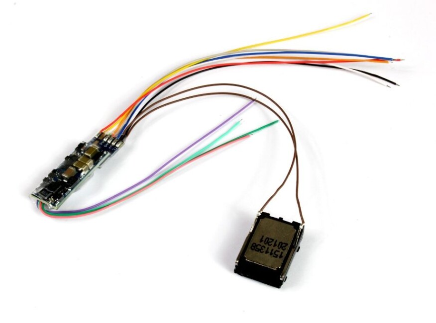 ESU 58923 LokSound 5 Nano DCC "Leerdecoder", Kabel Einzellitzen, mit Lautsprecher 11x15mm