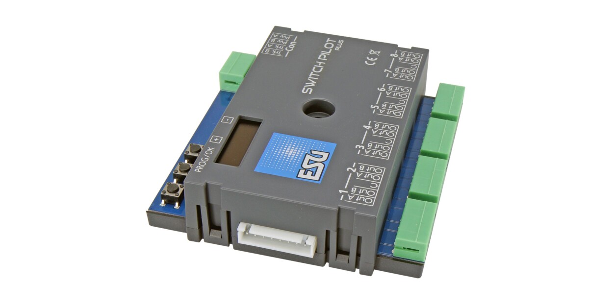 ESU 51831 SwitchPilot 3 Plus, 8-fach Magnetartikeldecoder, DCC/MM, OLED, updatefähig