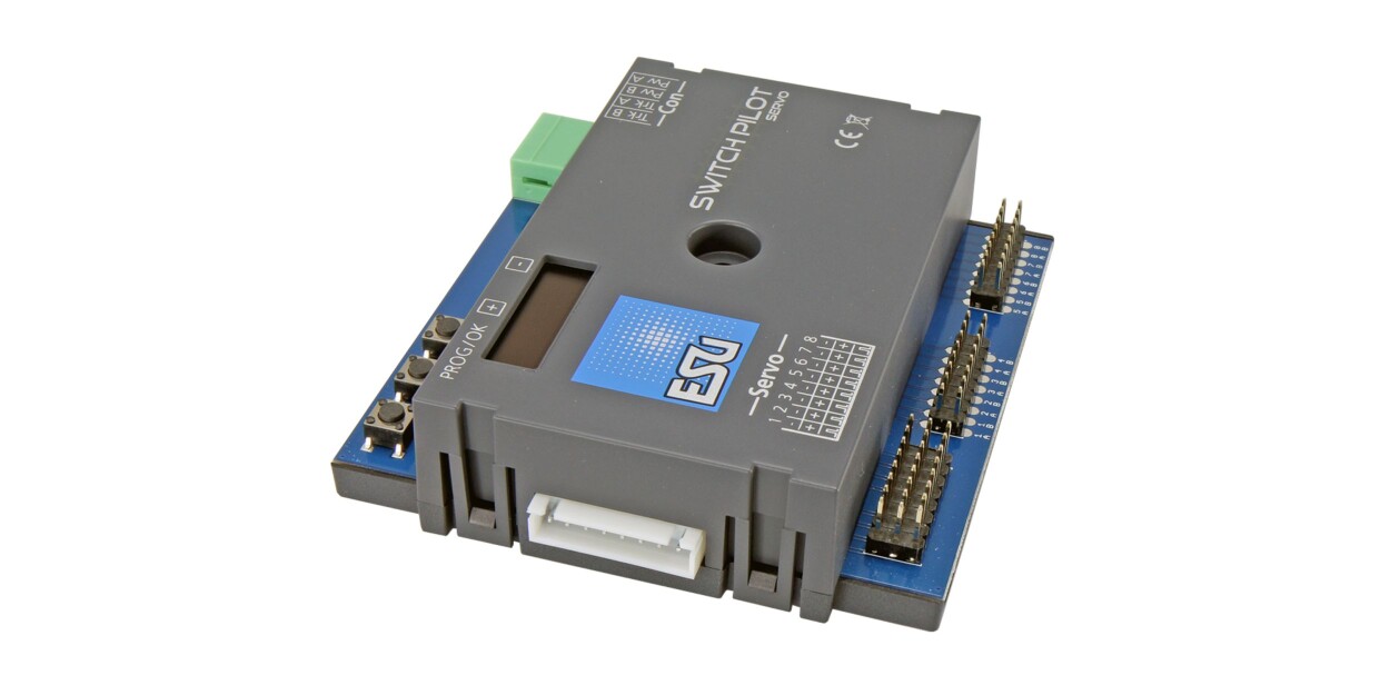 ESU 51832 SwitchPilot 3 Servo, 8-fach Servodecoder, DCC/MM, OLED, mit RC-Feedback