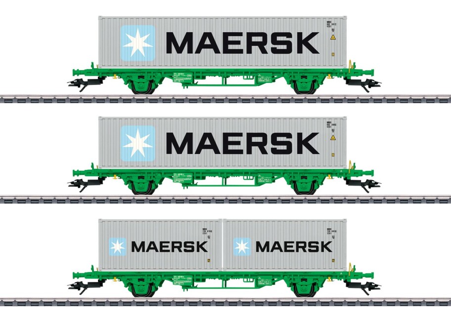 Märklin 47726 3-Set Containerwagen Lgns Ep. VI SJ