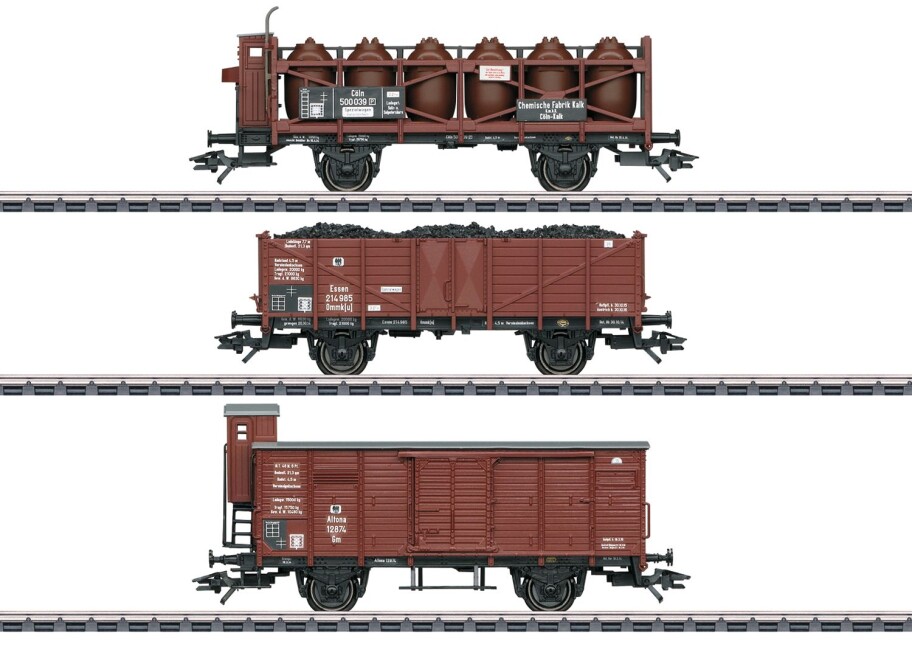Märklin 46394 3-Set Güterwagen Ep. I KPEV