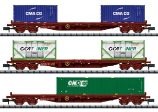 Minitrix 15072 Containertragwagen-Set Rs Ep. VI SNCF