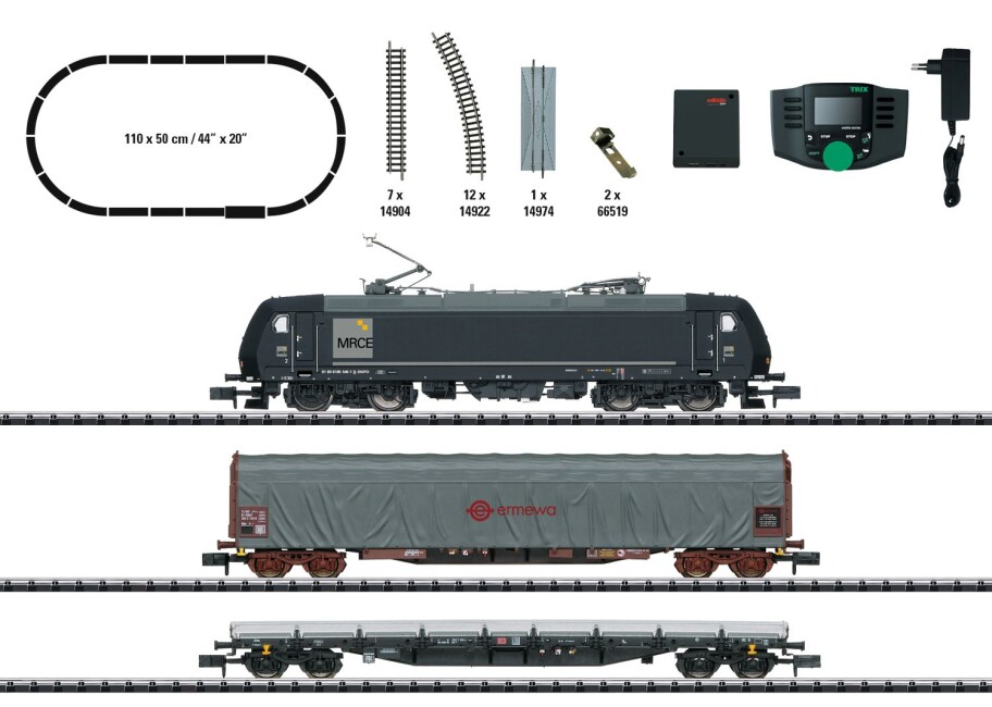 Minitrix 11147 Start-Set BR 185 MRCE Güterzug Digital