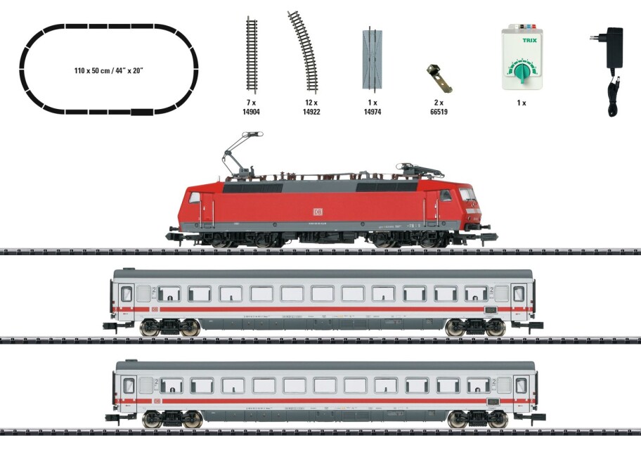 Minitrix 11150 Start-Set BR120 und 2 Personenwagen "InterCity", Ep. VI DB AG
