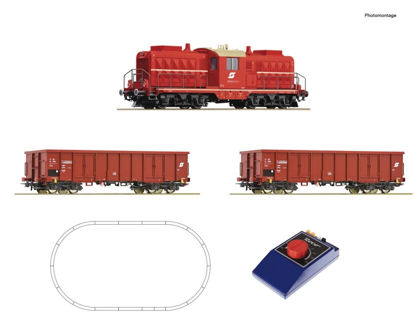 Roco 51334 Startpackung Rh 2045 mit Güterzug ÖBB