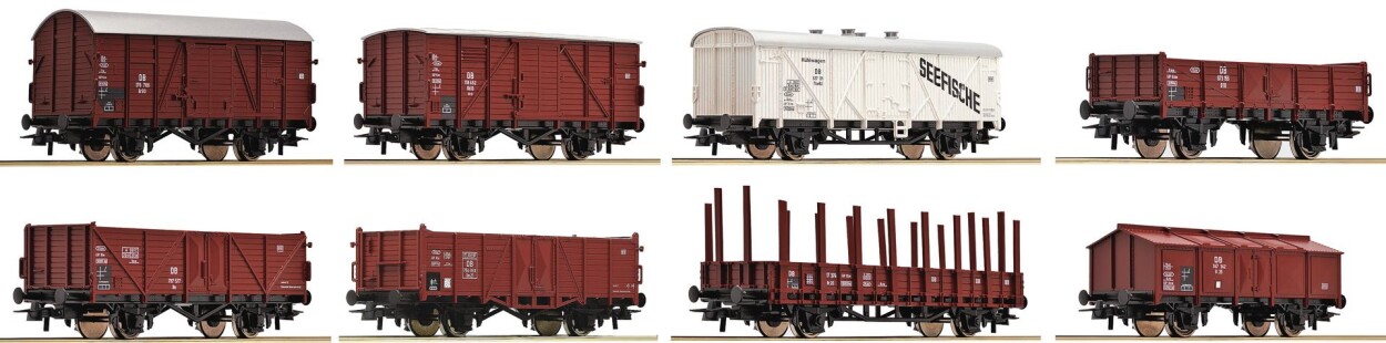 Roco 44002 8-Set Güterwagen Ep. III DB