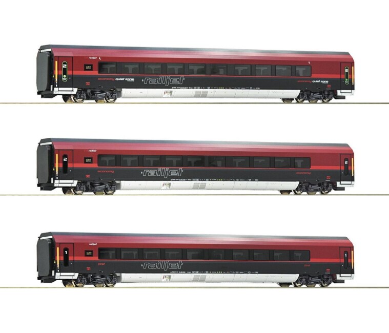 Roco 74088 3-Set Personenwagen Railjet Ep. VI ÖBB AC